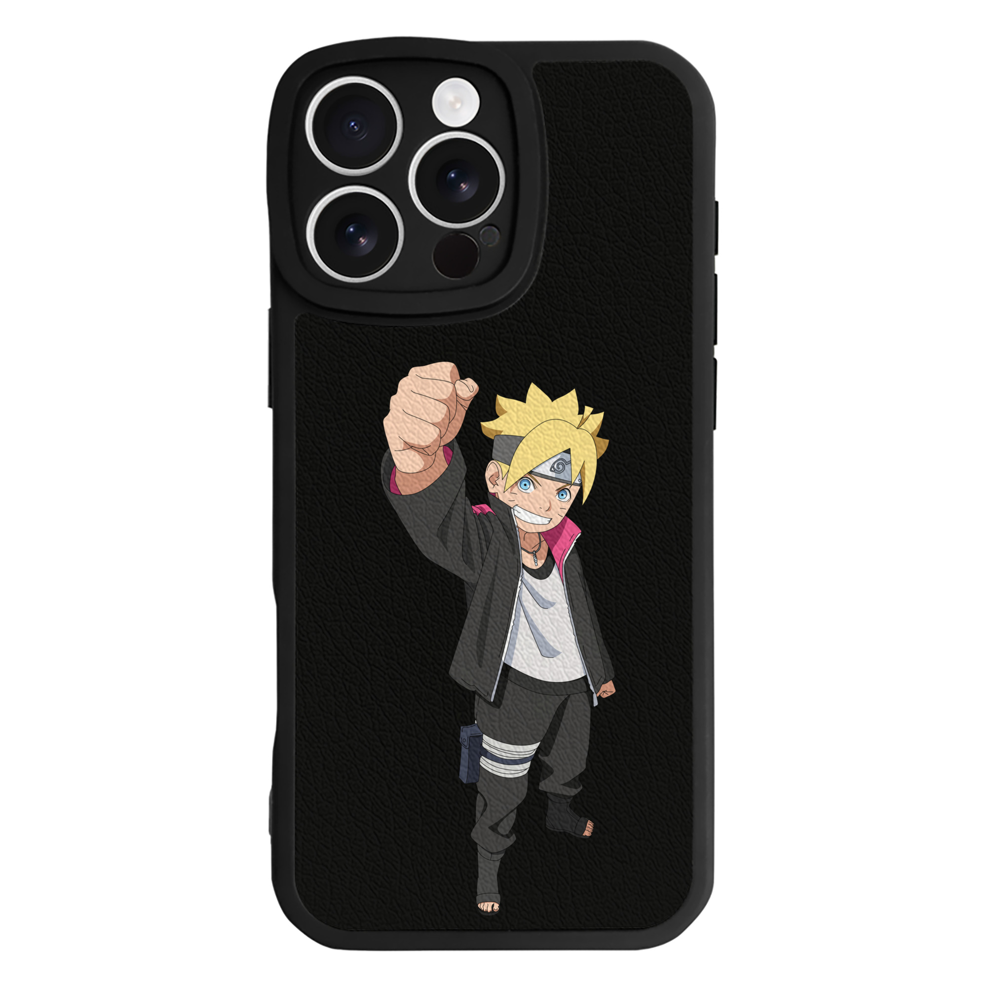 （画像用） NARUTO -ナルト- うずまき ボルト Uzumaki Boruto 【iPhone 16シリーズ対応】シリコンスマホケース（レザー調） 材質：シリコン